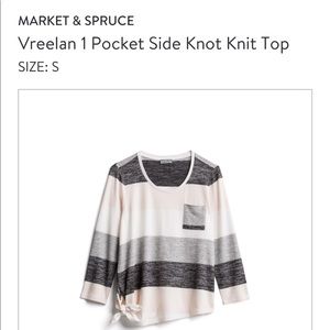 Market and Spruce Vrleen Side Tie top